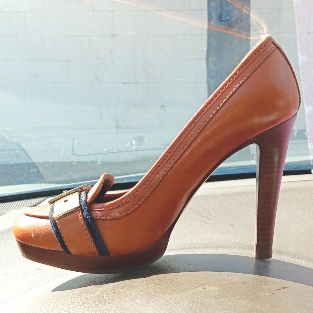 ❤️Tory Burch "Belinda" Leather Heels Shoes Pumps 9